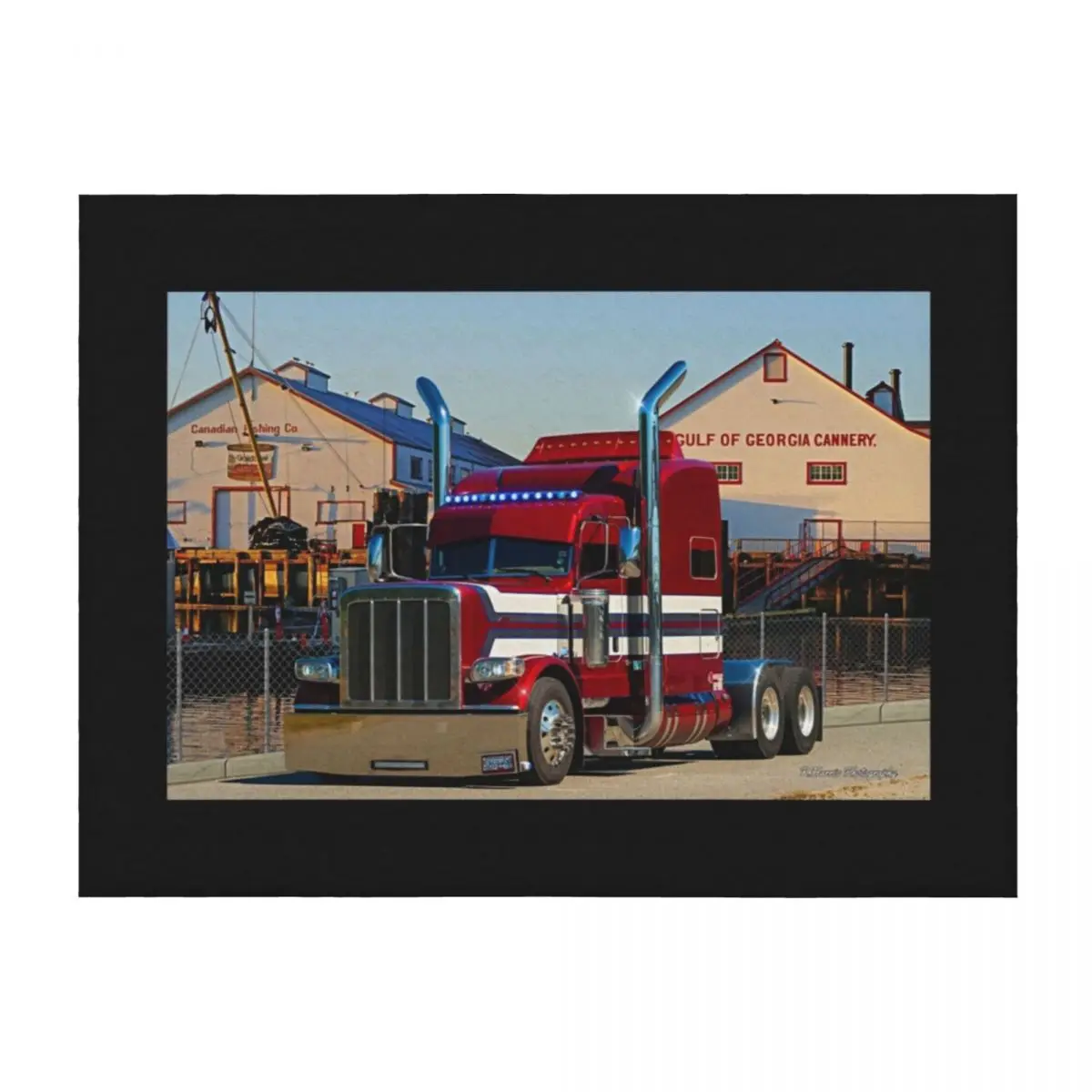 Peterbilt with blue lights Throw Blanket Decorative Throw For Baby Personalized Gift Blankets