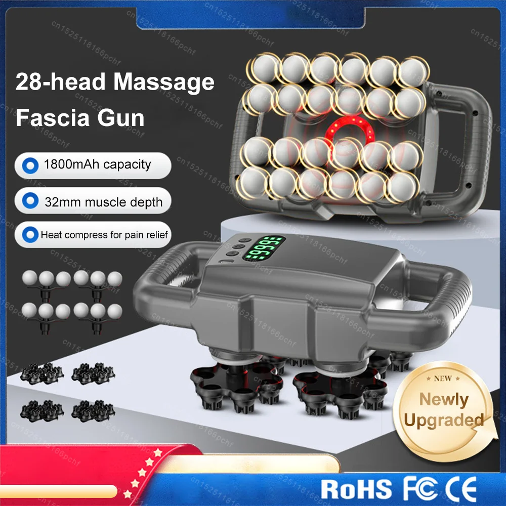 

Fascia Gun Muscle Massager Gun High Frequency Back Waist Massage Machine 24-Head Body Shoulder Professional Fascia Massage Gun ﻿
