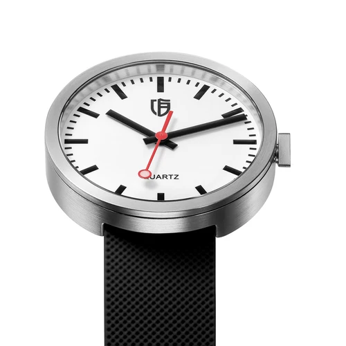 Imagen 2 del producto Reloj BERNY para hombre/señoras, Esfera luminosa de 38mm, reloj de pulsera deportivo de cuarzo, zafiro, 5ATM, relojes ferroviarios de silicona resistentes al agua