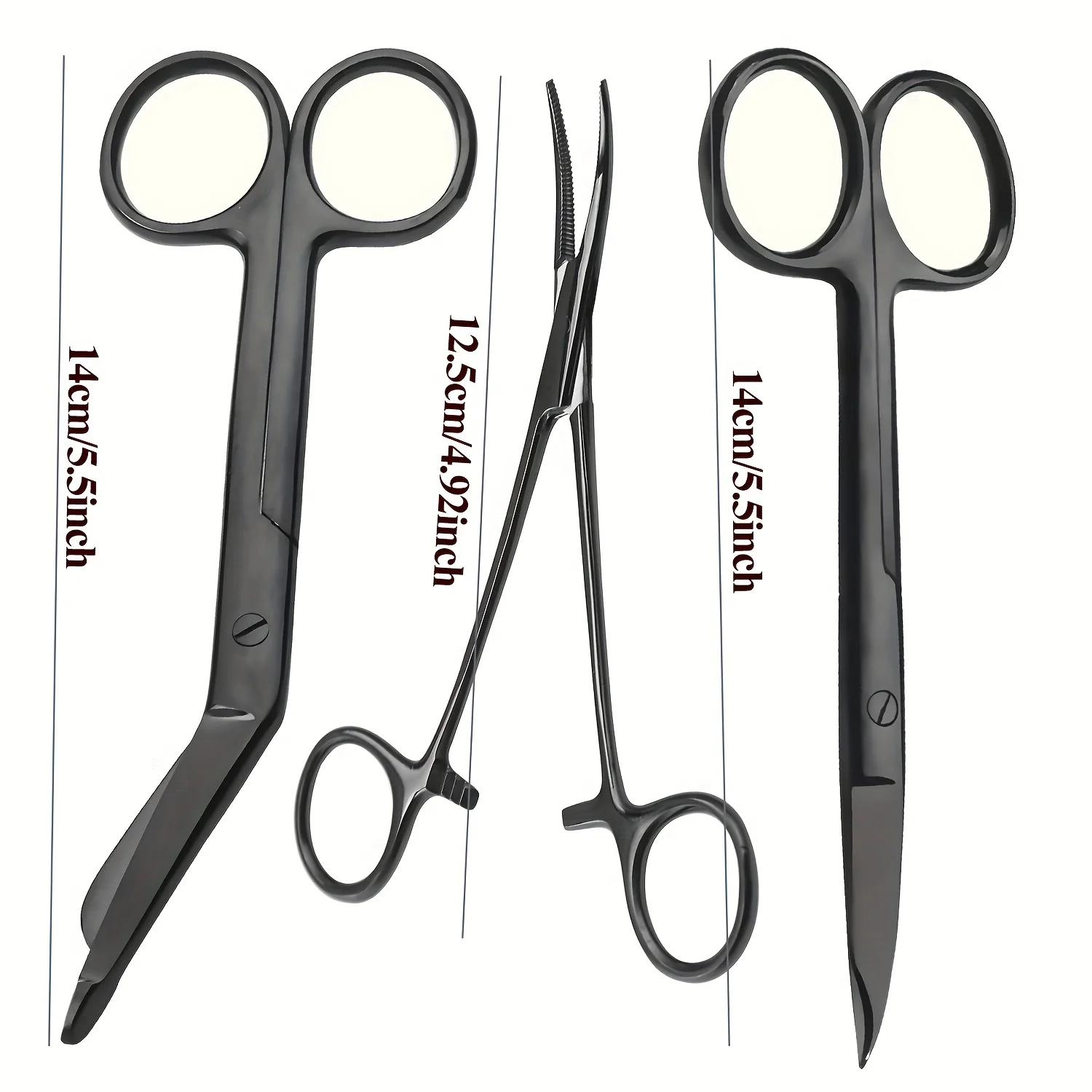 3 قطع من مقص إزالة الخياطة المطلي بالتيتانيوم متعدد الألوان، مقص خياطة احترافي للمختبر مثالي لأدوات الصياغة #6