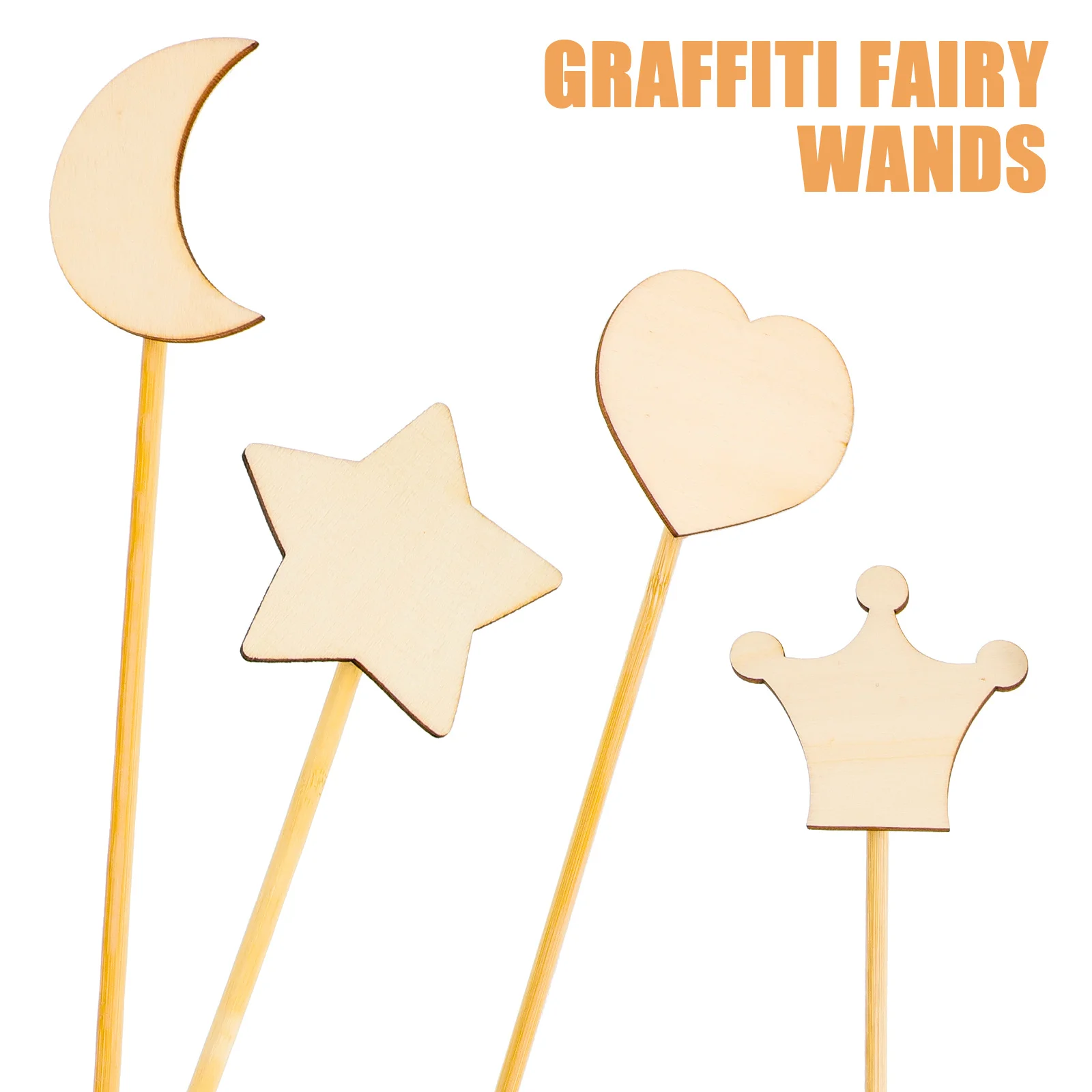 ไม้กายสิทธิ์ DIY 12 ชิ้น ไม้สำหรับงานฝีมือแบบยังไม่เสร็จ สำหรับเด็ก ระบายสี วาดภาพ ฝึกการประสานมือและตา ของขวัญสร้างสรรค์