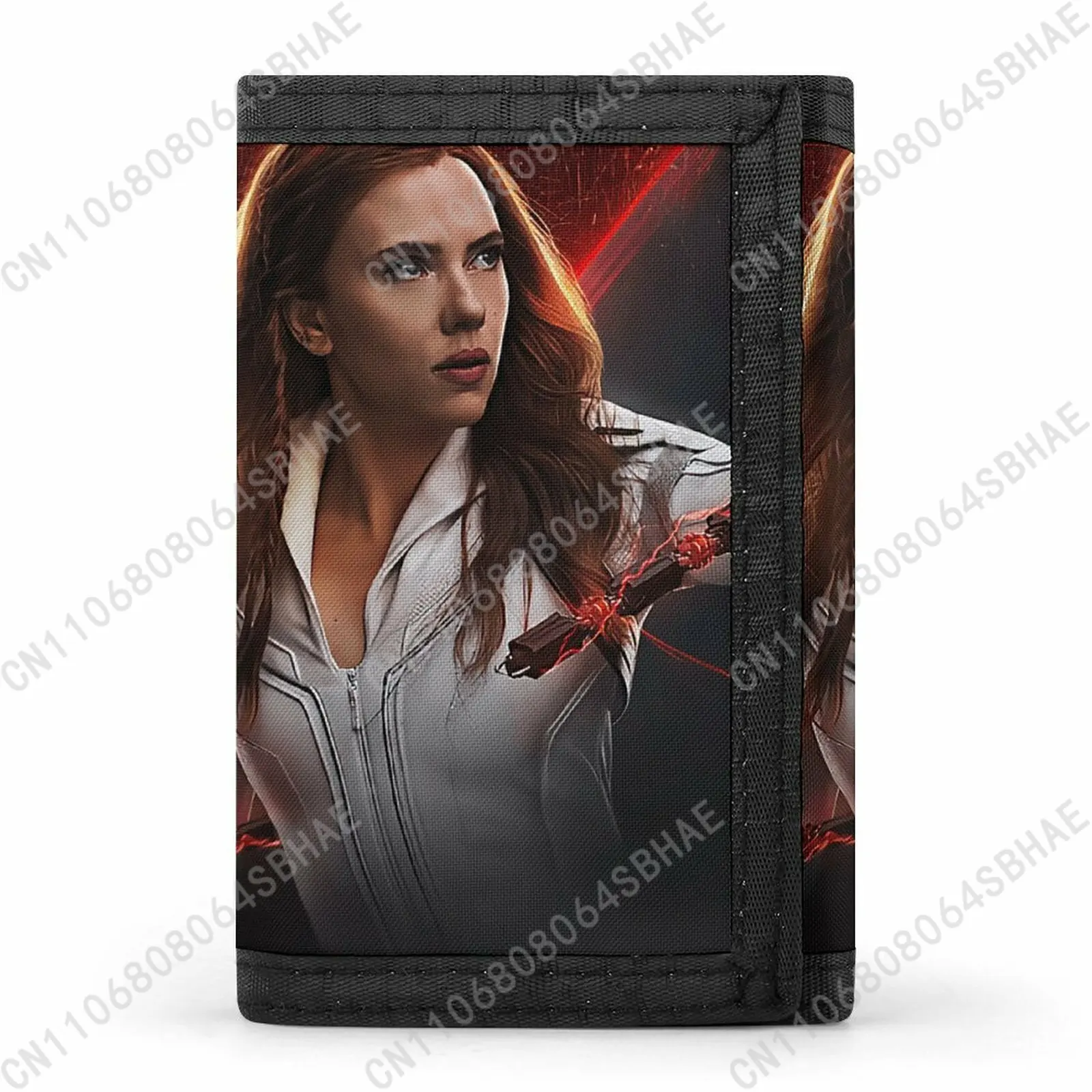 

Marvel Black Widow Tri Fold Wallet Teenage Girls Boys Slim 3 Fold Card Personalized Pattern Purse School Daily Use Cosplay