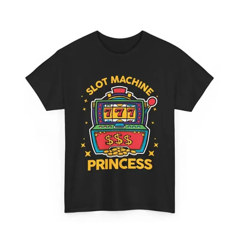Casino Player Gambler Gambling Slot Machine Princess T Shirt