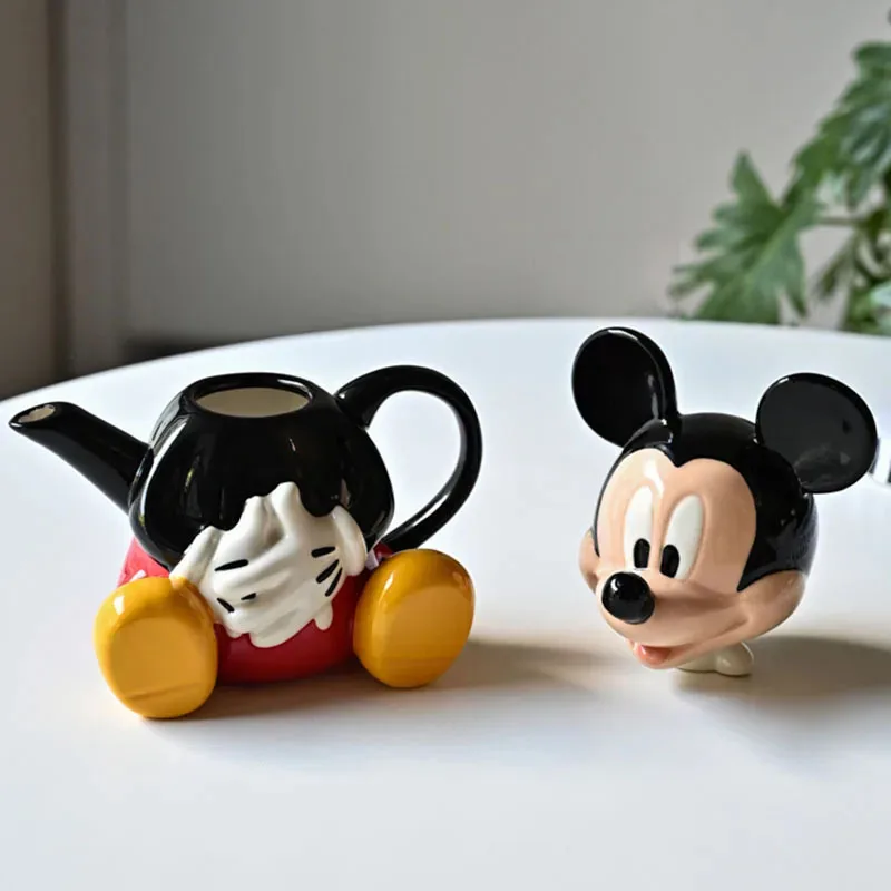 Cartoon Mickey Mouse Kettle Action Figure Toys Cute Mickey Ceramic Kettle Cups Mugs Home Decor Housewarming Creative Gifts Toys view 4