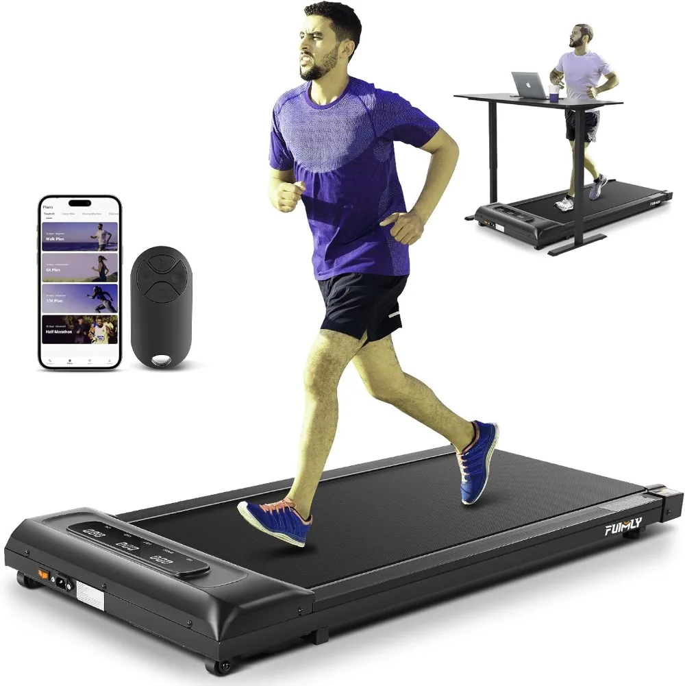 Walking Pad Treadmill 300 Lb Capacity Portable Treadmills for Home Office, LED Display/Ultra-Quiet/Installation-Free