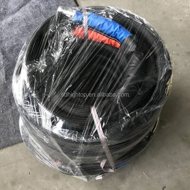 Polyurethane and polyurea machine connector spray foam heated hose