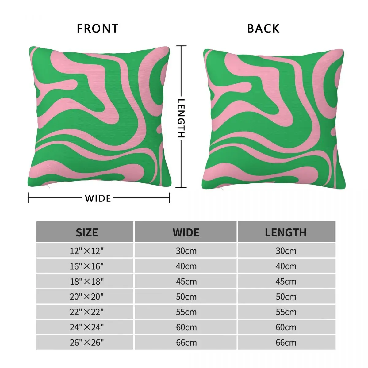 Retro Modern Liquid Green Swirl Square Pillowcase Polyester Linen Velvet Printed Decorative Pillow Case Home Cushion Cover 18