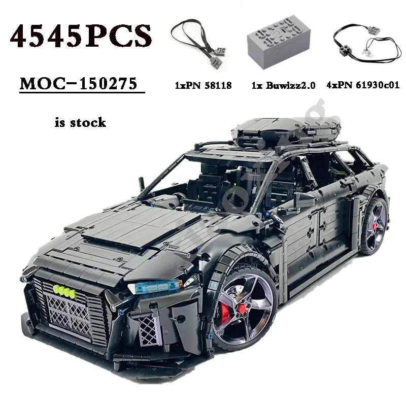 2023 New MOC-150275 Build RS6 Racing 42143 Improved Car Model 4545PCS Assembled Building Blocks Adult Toys DIY Birthday Gifts