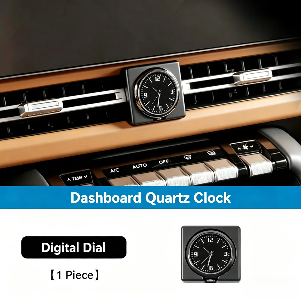 For V27 Vehicle Analog Clock for Central Control Area Engineered for Seamless Fit Within Existing Dashboard Structure