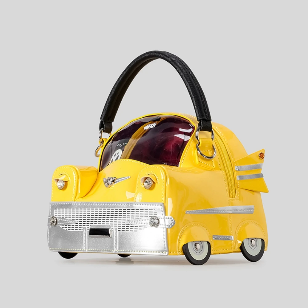 

Creative Cute Adult Car Shaped Pu Handbag Women Man Color-matching Shoulder Bag Unisex Party Crossbody Bag Phone Bag