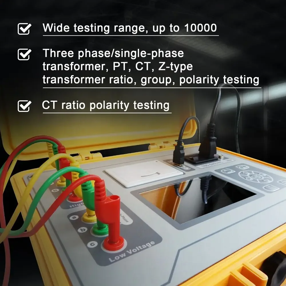 VLUUKE Volautomatische transformator draait verhouding TTR-tester LCD-scherm HV PT-verhoudingstester