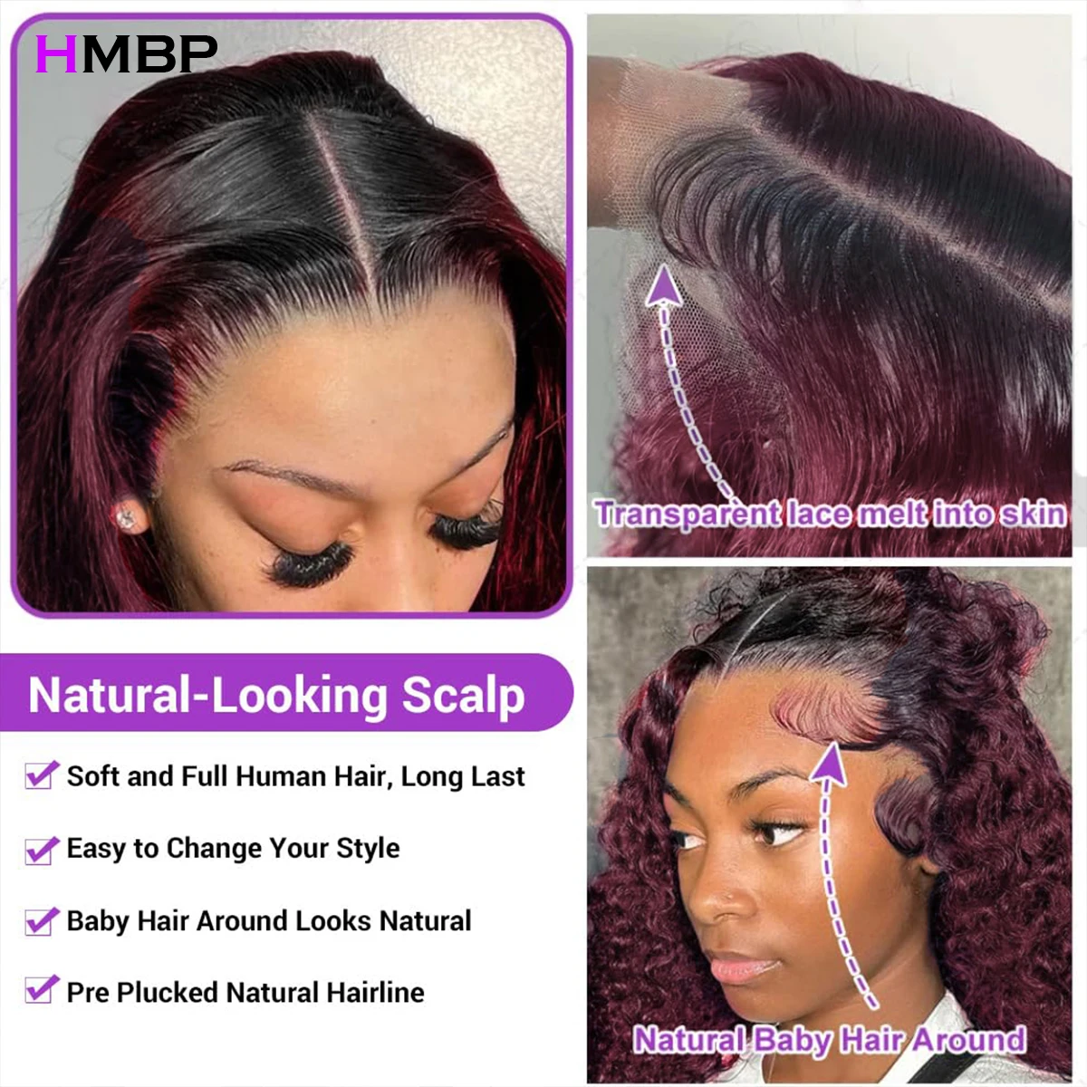 أومبير 99J غلويليس الباروكات شعر الإنسان موجة عميقة 13x6/13x4 HD الدانتيل الشفاف الجبهة باروكة من شعر طبيعي مجعد موجة المياه 360 الدانتيل الباروكات