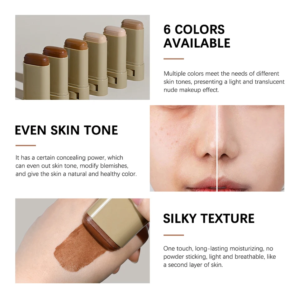 Tinted Moisturizer Balm Foundation Stick Lightweight Hydrating Sheer Coverage Natural Radiant Glow Portable Daily Face Makeup Cosmetic S6630d670556c43578b8a552224f074b76