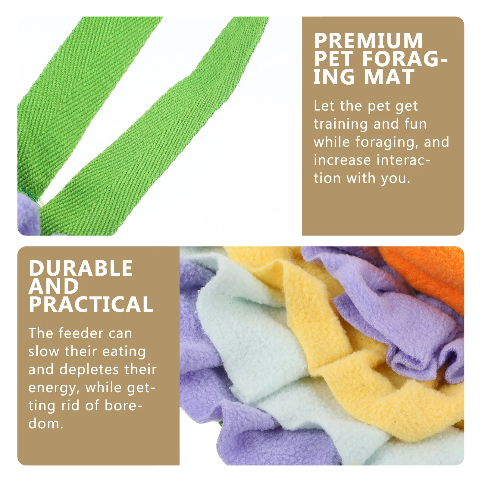 

Pet Foraging Mat Decorative Feeding Toy Rabbit Guinea Pig Hamster Wear resistant Snuffle Mat Household Puppy Toy Promote Skills