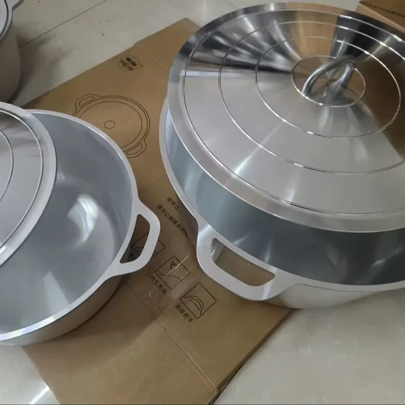Wholesale New Heavy Duty Die Cast Aluminum Pots for Cooking Soup Steaming Stewing