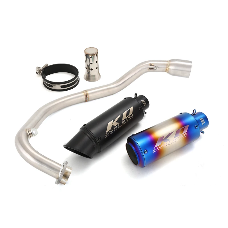 

Slip On For CF Moto ST125 Motorcycle Whole Exhaust System Header Link Pipe 51mm Muffler Stainless Steel Escape With DB Killer