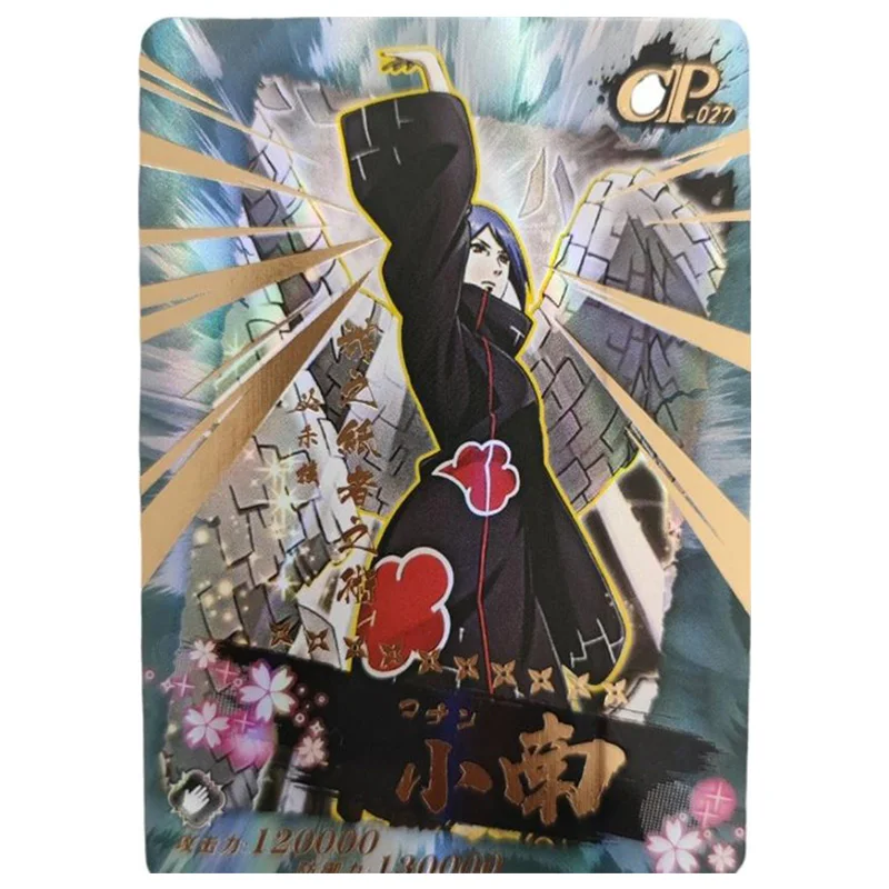 Anime NARUTO Rare CP Refraction Foil Uchiha Itachi Hoshigaki Kisame Konan Pain Toys for boys Collectible Cards Birthday Present