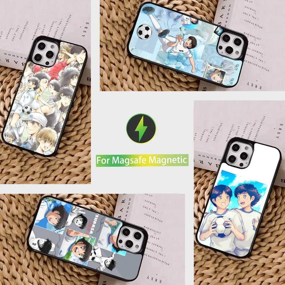 Anime C-Captain Tsubasas Phone Case  For iPhone 16,15,14,13,12,11,Pro,Max,Plus,Mini, Magsafe,Magnetic Wireless Charging Case