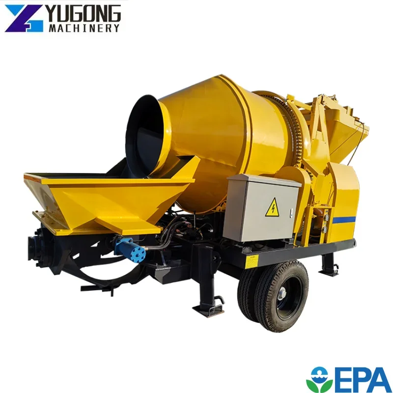 YG Concrete Pump Stationary Machine High Quality Mobile Concrete Mixer With Pump Mini Concrete Mixer Pump Sale for Indonesia