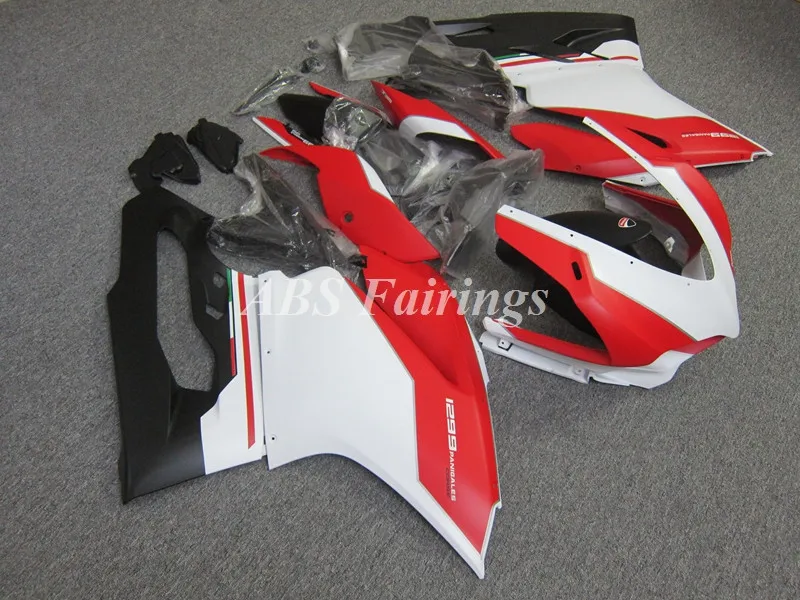 

4Gifts New ABS Motor Fairings Kit Fit For Ducati 959 1299 Panigale s 2015 2016 2017 2018 15 16 17 18 Bodywork Set Red Black Matt