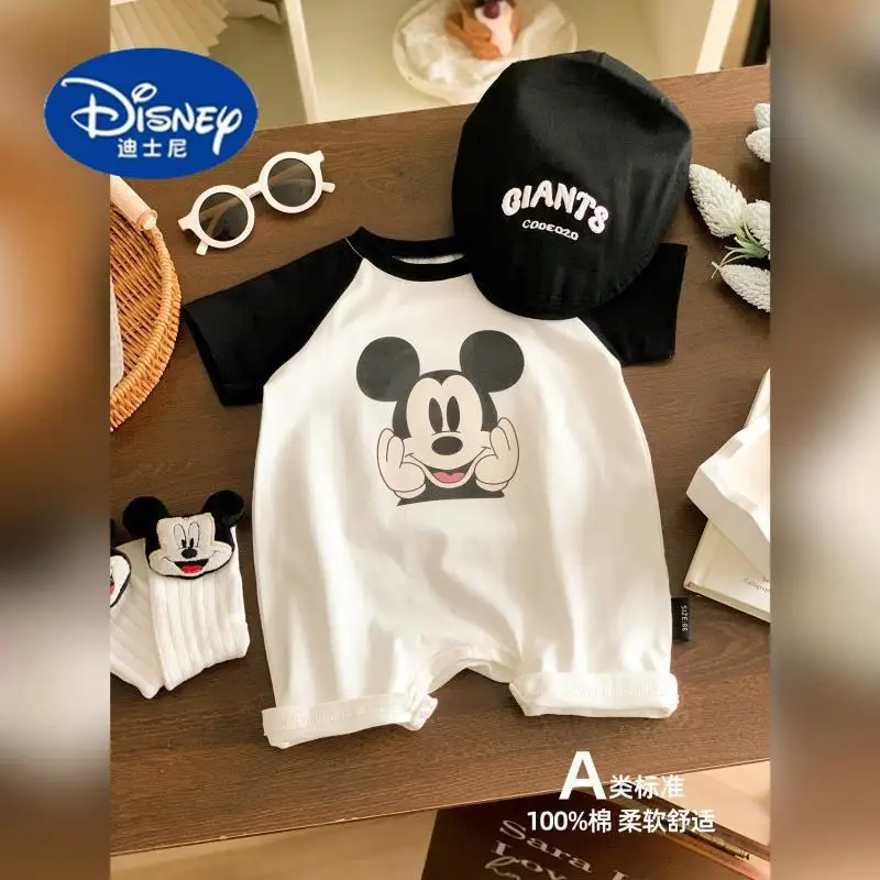 

Disney Baby Boy Outfit | Cute Short Sleeve Onesie for Summer, Comfortable Cotton Romper for Infants