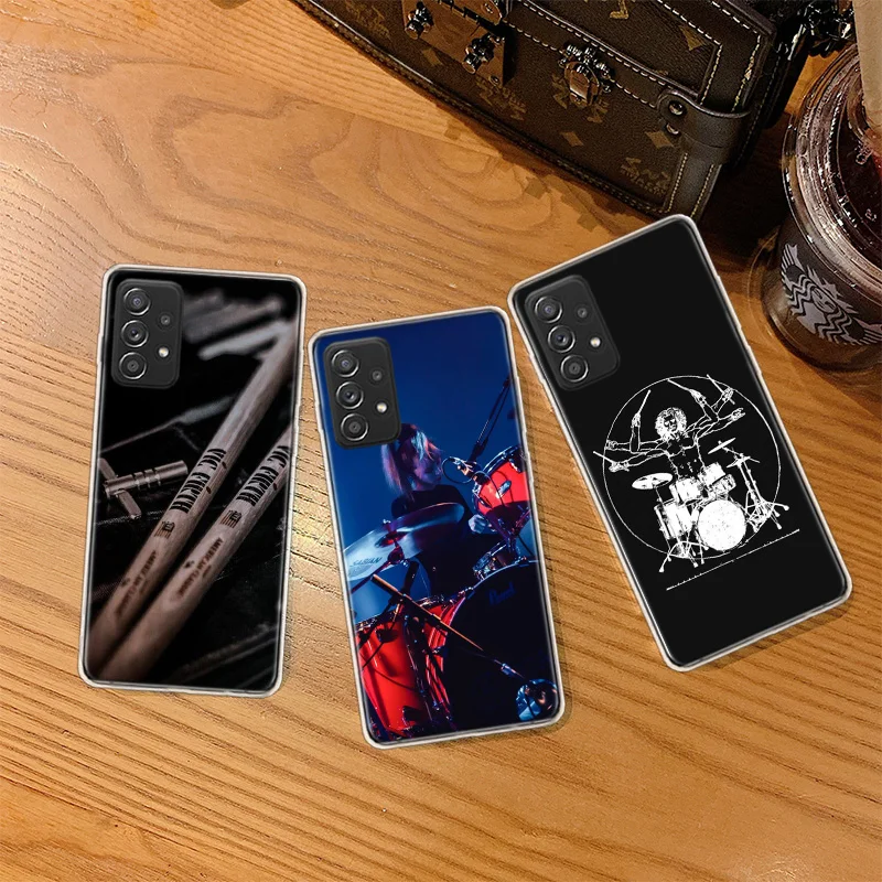 Drum Drummer Music Dj Phone Case For Galaxy S24 S23 FE A54 A34 A24 A14 A10 A20 A20E A30 A40 A70 A50S Samsung A71 A51 A41 A31 A21