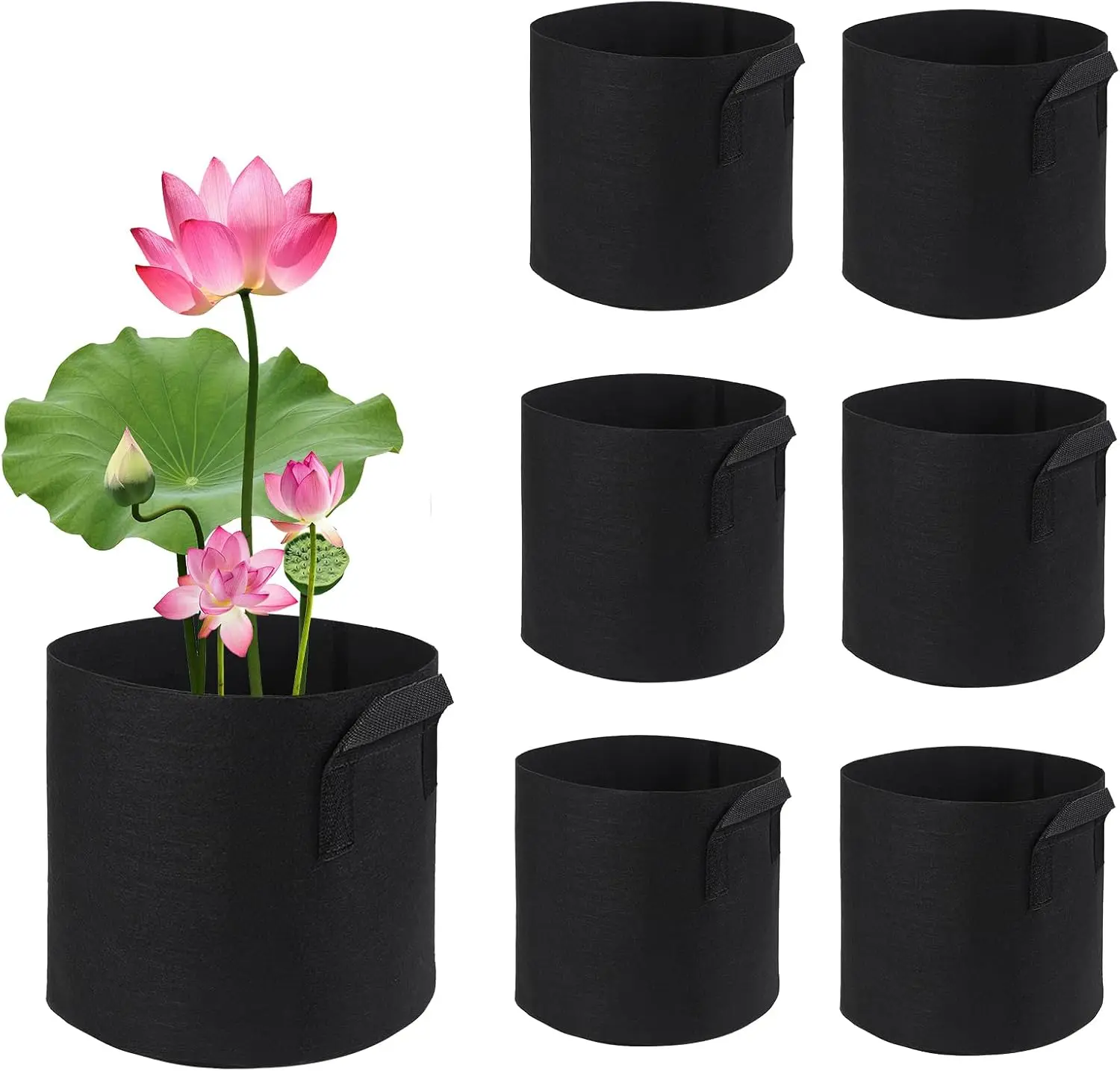 

6Pcs Aquatic Plant Pots for Pond, Breathable Fabric Grow Bags 1 Gallon for Water Lilies, Lotus, Vegetables