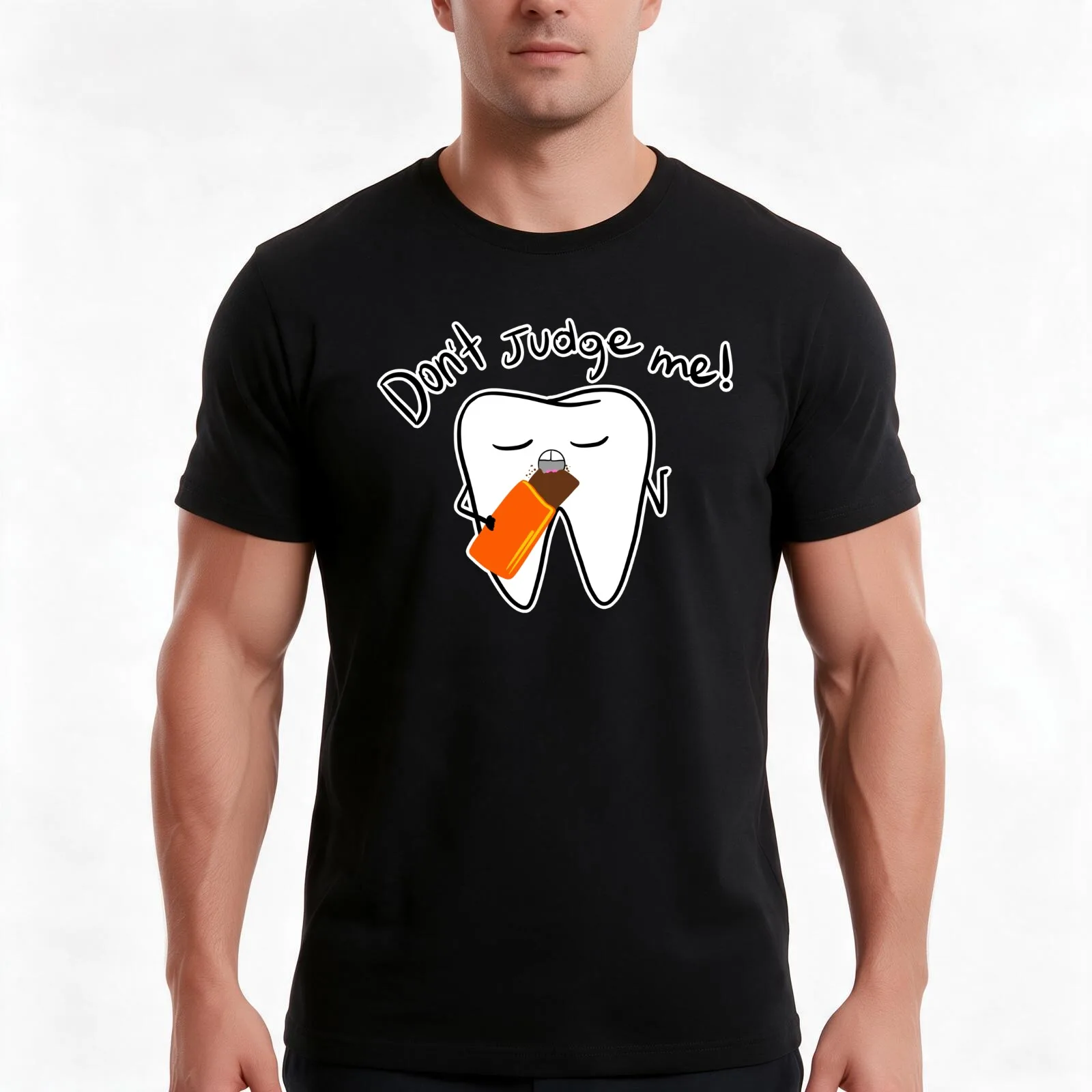 Don't judge me! T-Shirt, Summer Casual Cotton Tee, Oversized Streetwear Tops, Vintage Graphic Print, Loose Fit Short Sleeve