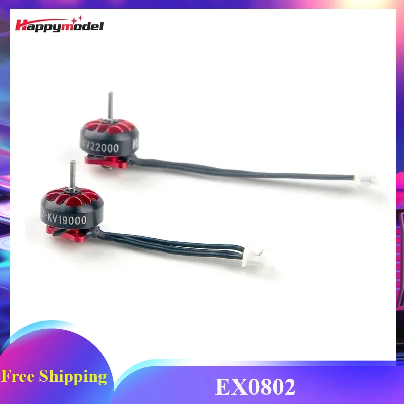 

Бесколлекторный двигатель Happymodel EX0802 KV19000/KV22000 1S для FPV-дронов Moblite6/7 с размером 65 мм, 75 мм, 85 мм