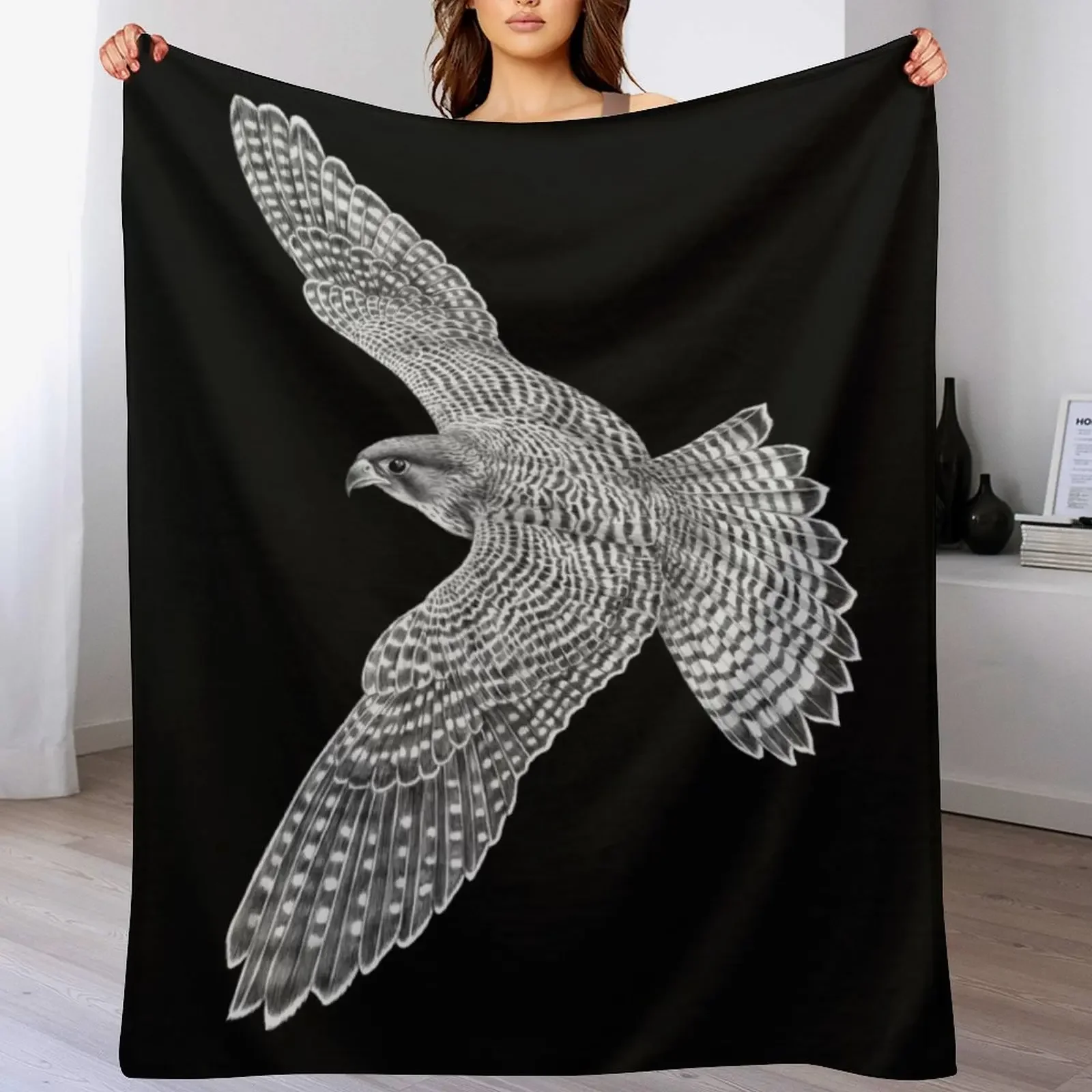 

Peregrine Falcon Throw Blanket Multi Use Warm Blanket for Living Room Bedroom