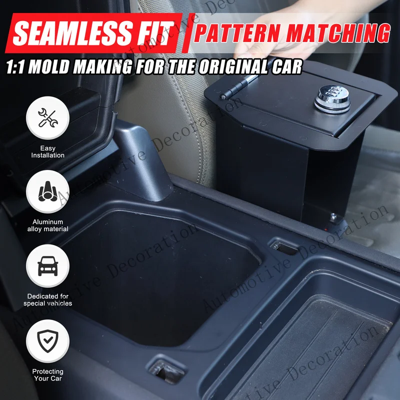 Z+ Center Console Safe GUN Storage Lock Box W/ TRAY For LR Defender L663 2020-24