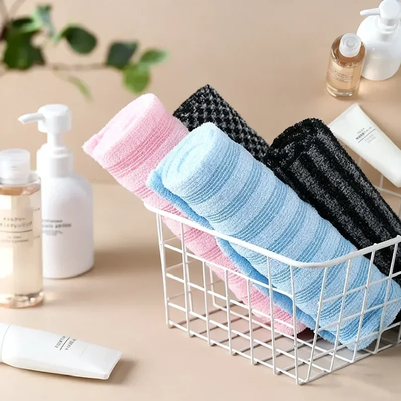 Women's or Men's Exfoliating Washcloth Back Scrubber Silver-ion Multi-Function Foam Bath Towel Ultra-Long Shower Towel