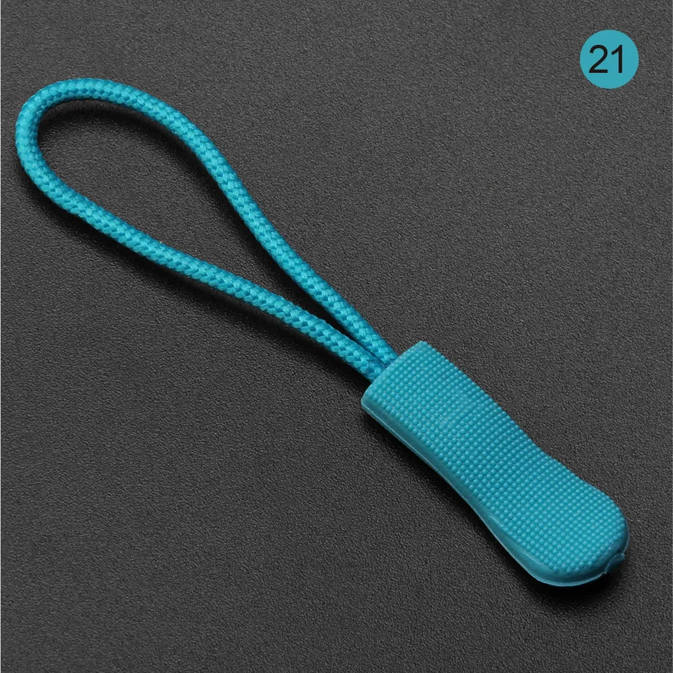 10pcs Colorful Zipper Puller Cord Zip Puller Replacement Ends Lock Zips Travel Bags Clip Buckle Sport Garment Parts, image 24