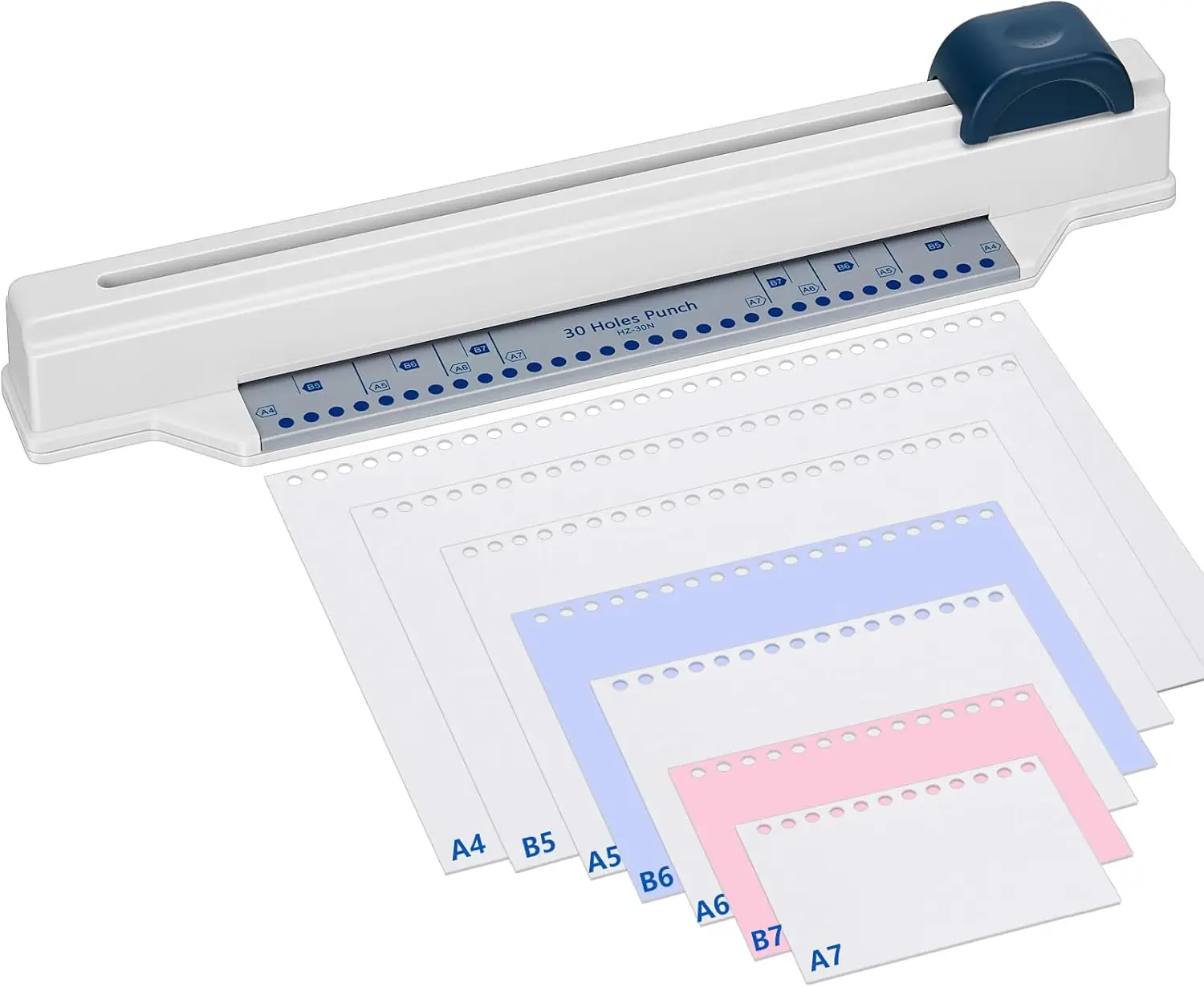 

Spiral Binding Machine Portable Desktop Binding Punch Hand Push Spiral Hole Punch for Store Office A4 A5 A6 A7 B5 B7 Pap