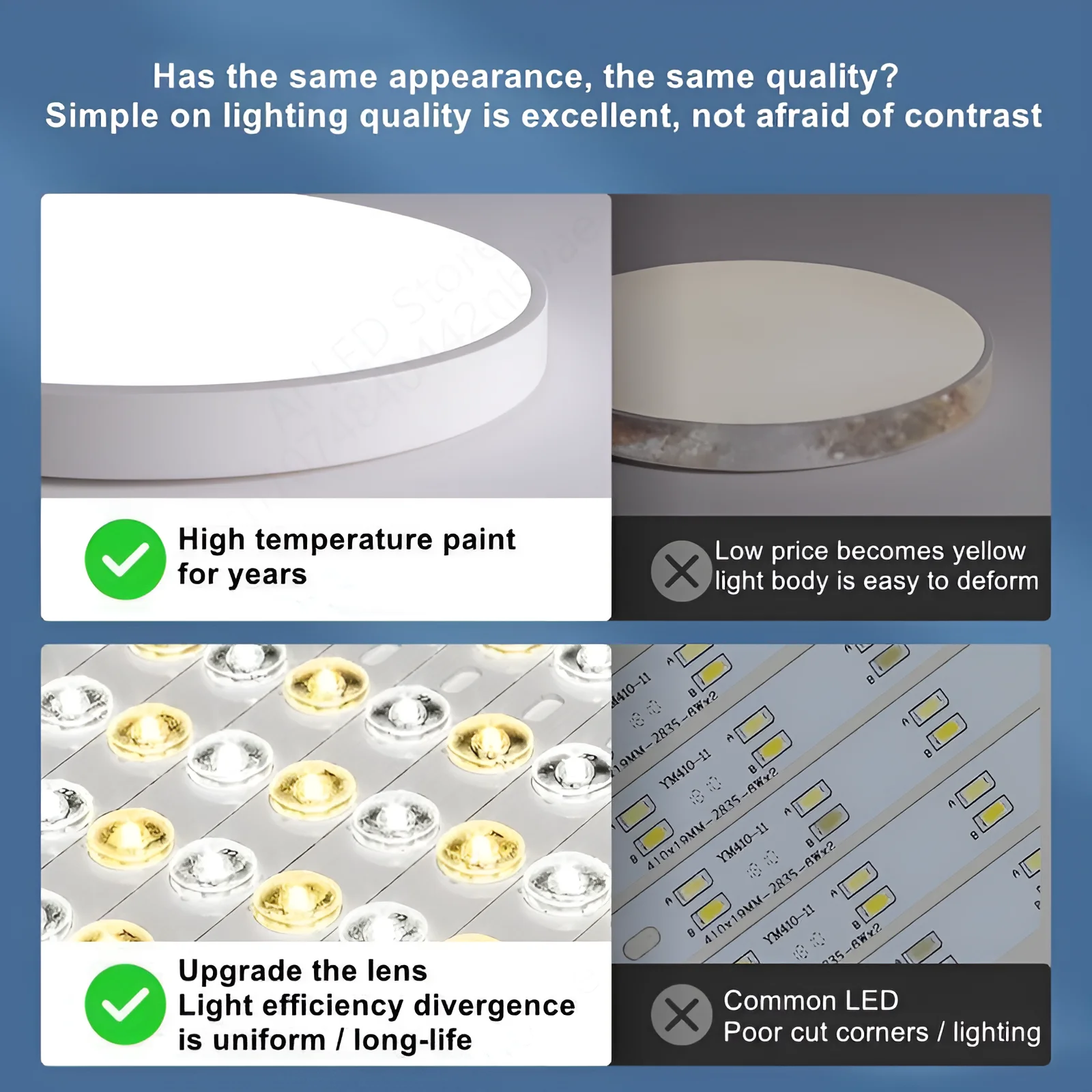 Imagem -02 - Lâmpada de Teto Led Energy Saving Round Panel Luz para Sala de Estar Quarto Cozinha Varanda Corredor 20w 30w 40w 50w