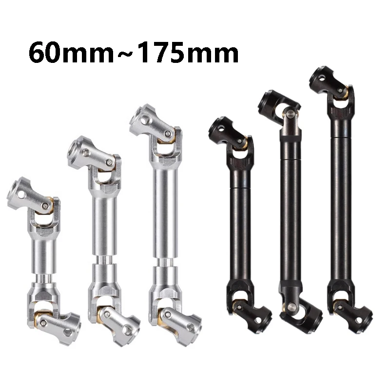 1Pcs Universal Joint Driveshaft 60mm~175mm Metal Drive Shaft Universal Joint Driveshaft for RC Rigs Crawler
