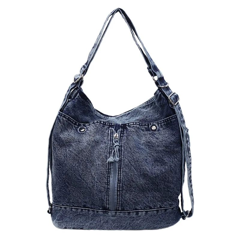 

Women’s Denim Tote Bag, Large Capacity Vintage Colorblock Shoulder Crossbody Bag for Casual and Everyday Use