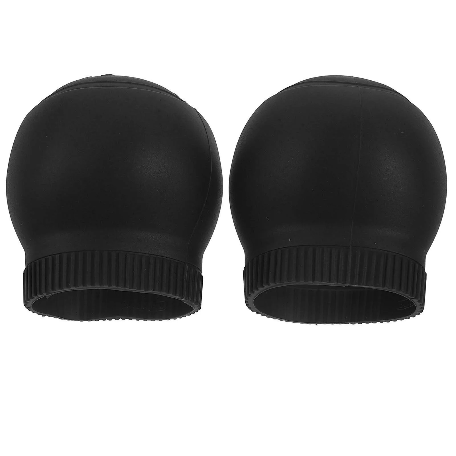 

2pcs Silicone Gear Shift Knob Cover Round 5 Speed Universal Fit For Manual Transmission Car Interior Accessories Black