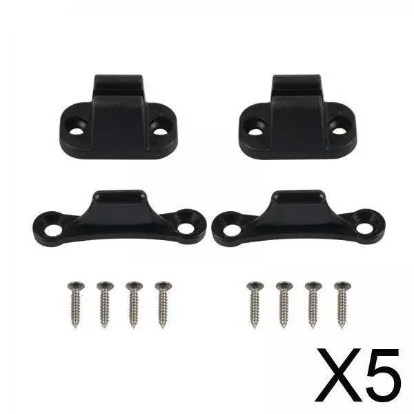 

Durable Door Stops Retainer Clip Set Nylon T Style Holder with Screws for Motorhome Camper Boat Caravan Locker
