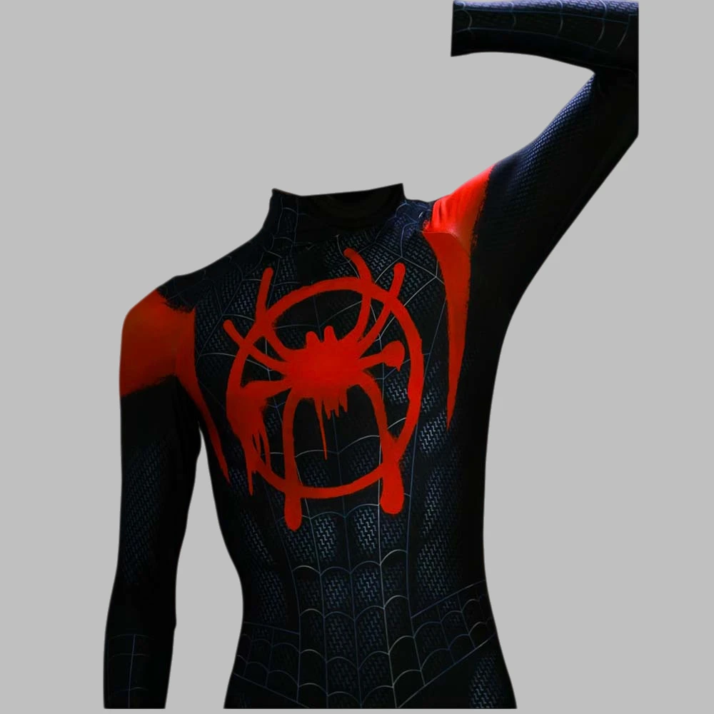 Disfraz de Spider-Man, el más nuevo de anime, de Miles Morales, Into The Verse, traje de superhéroe para Halloween, mono Zentai para adultos, trajes de fiesta para hombre.