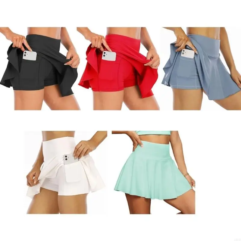 

High Waist Golf Skort Skirts Tennis Skirt Pleated Athletic Skirts with Pockets