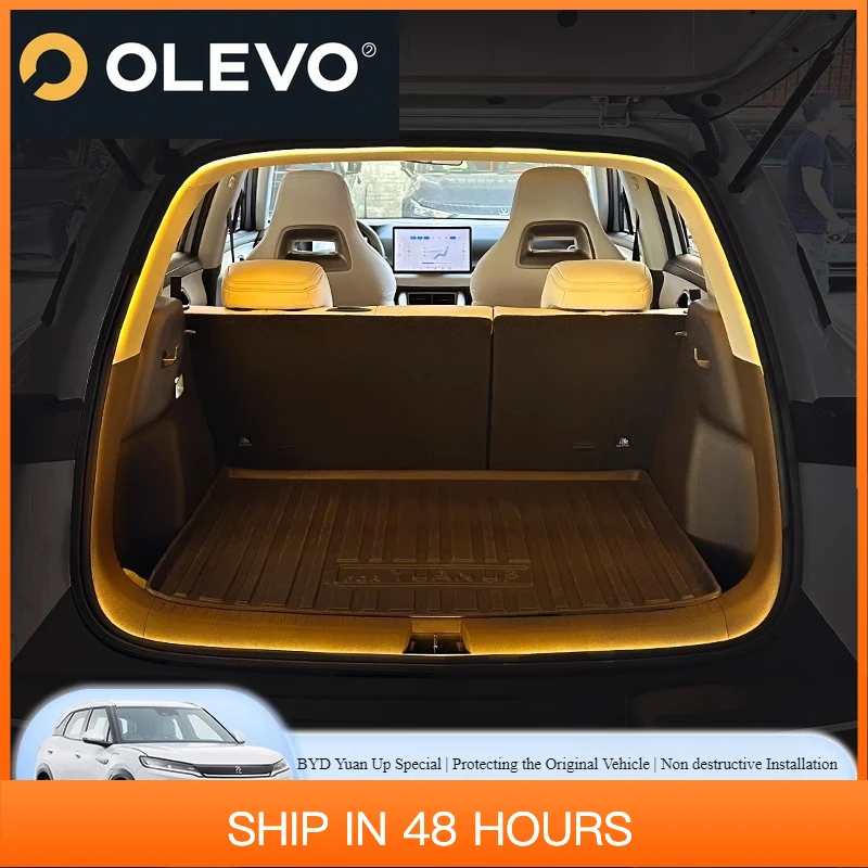 

Новинка для 2024 2025 BYD ATTO 2, автомобильная светодиодная лента для багажника, без сверления, автоматический задний ящик, полоса освещения багажника автомобиля