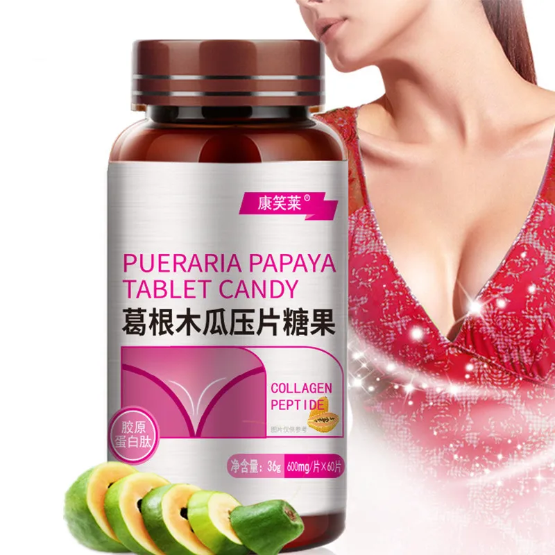 Natural Organic Enlarged Female Breast Size Capsules Plants Pueraria Mirifica Papaya Extract Enhancement Women Hormone Estrogen