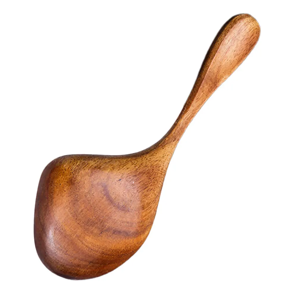 

Wood Pouring Supply Cooking Sauce Drizzle Food Serving Home Tableware Wooden Soup Ladle Hot Pot Spoon Food Spoon