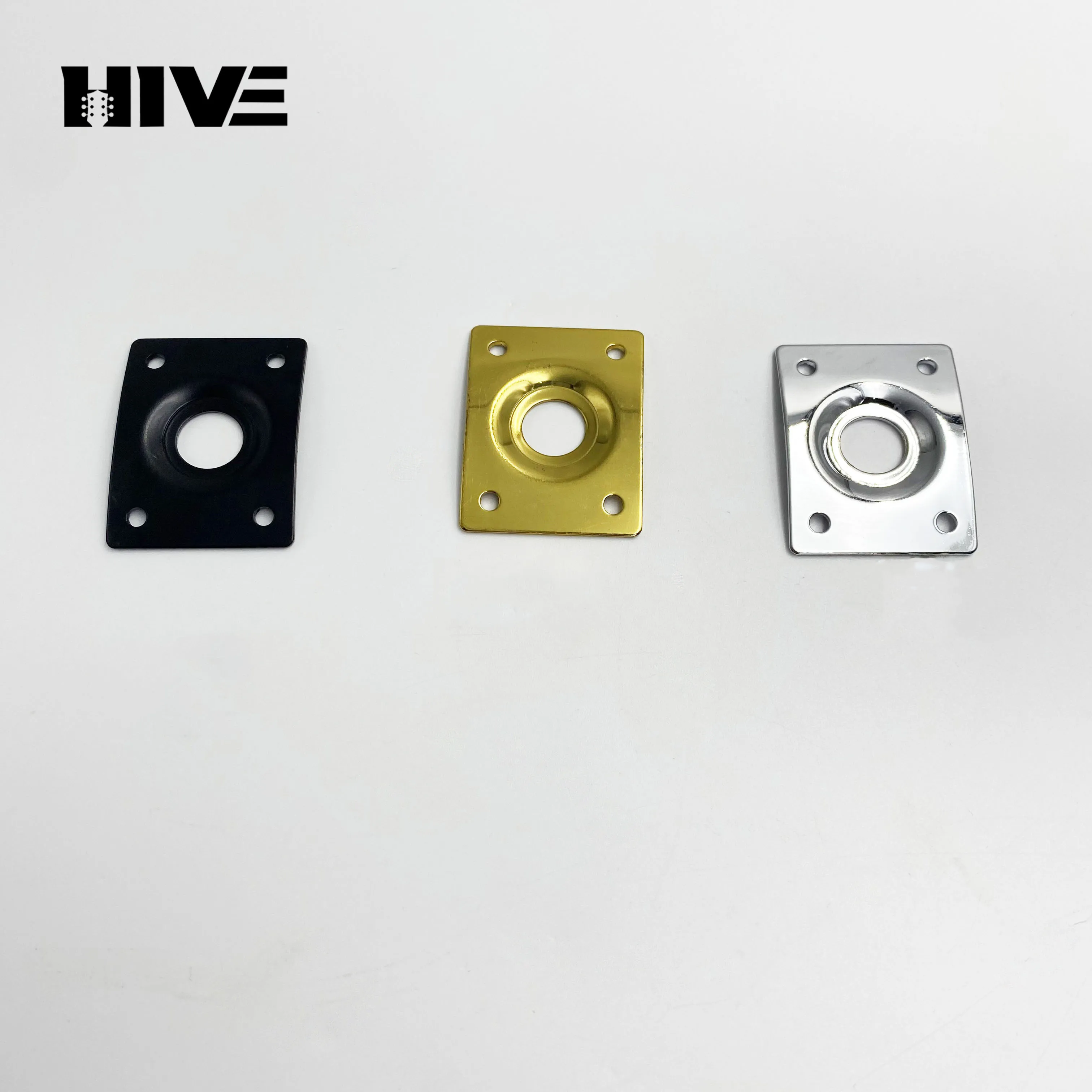 Square Electric Guitar Jack Cover Plate Metal Square Bass Jack Cover Plate Baffle Plate Output Socket Interface Cover