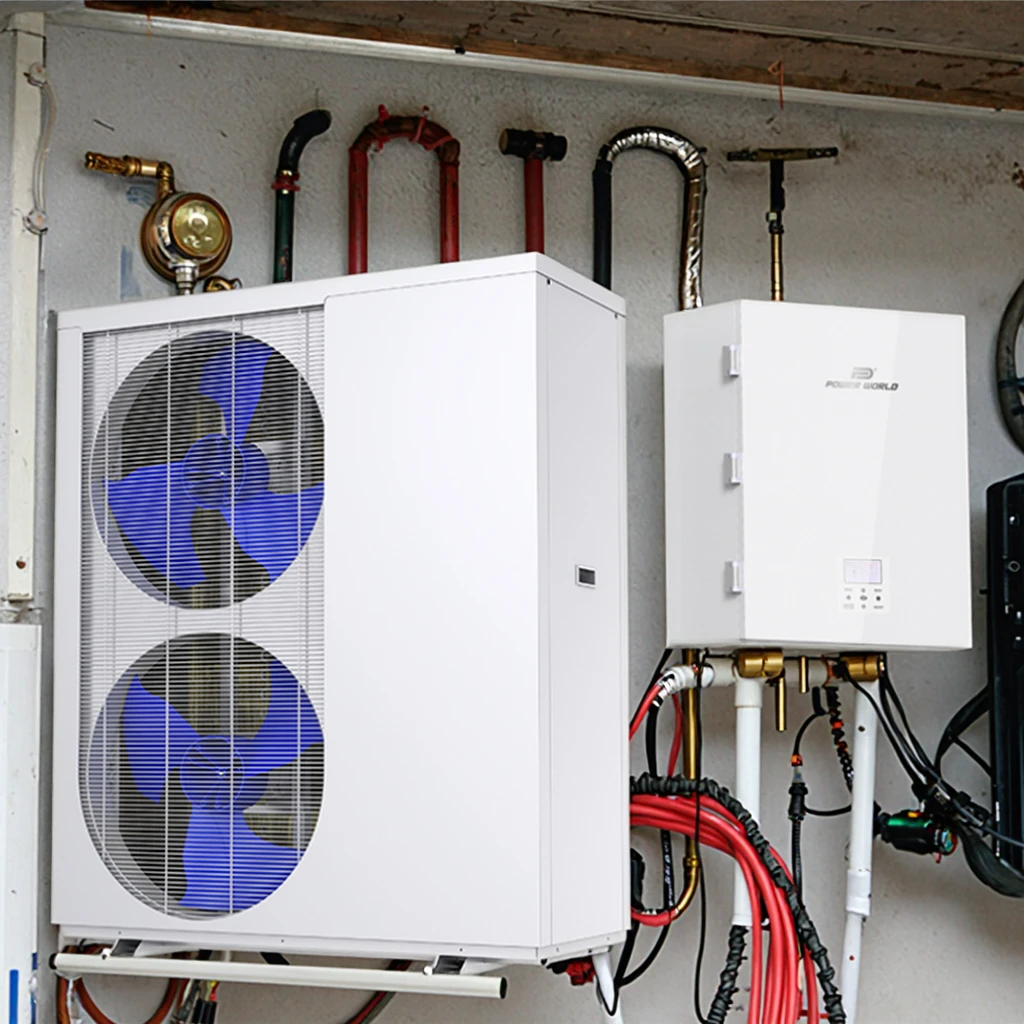 Bomba de Calor R290 7kW Monobloque Calefacción por Suelo Radiante Calentador de Agua Energía Eficiente