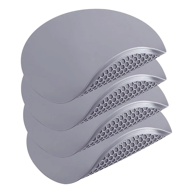 HGFLE-Silicone Microwave Mat - Round 12Inchx12inch - 4Pcs Heat Multifunctional Mat, Splatter Guard, Trivet, Hot Pad - view 5