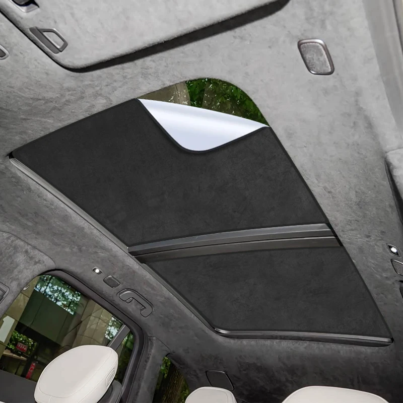 

Для NIO ES6 EL6 2023-наст. время: Автомобильный солнцезащитный козырек на люк из замшевой ткани с защитой от УФ-излучения и электростатической адсорбцией, теплоизоляция для автомобильного люка