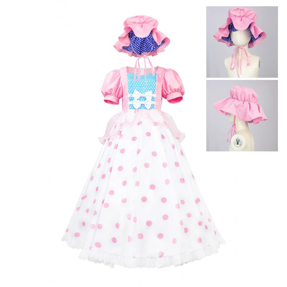 

Anime Movie Bo Peep Cosplay Costume Full Sets Wave Point Dress Uniforms for Adult Girl Halloween Carnival Party Clothes Roleplay