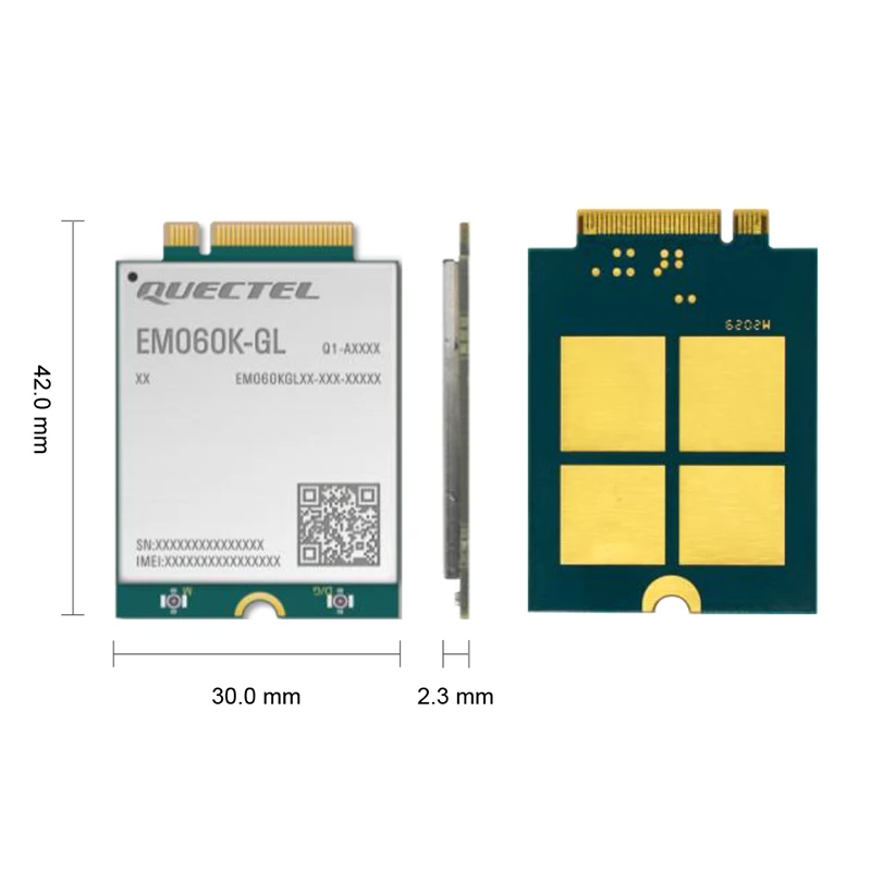 Imagem -03 - Módulo Quectel4g Lte Lte-a Cat.6 300mbps 50mbps Pacote M.2 Em060k gl Em060kgl Em060kglaa Em060kglaa-m22-sgada Em060k-sgada